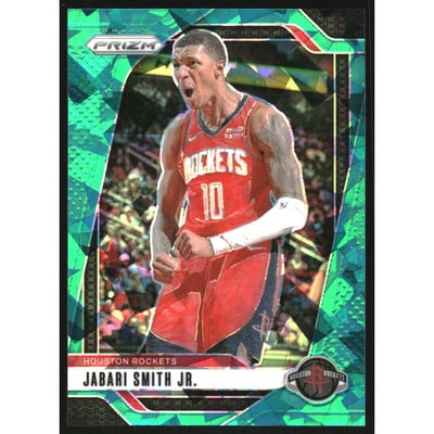 2024-25 Panini Prizm Prizms Teal Ice #77 Jabari Smith Jr.