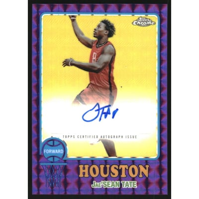 2024-25 Topps Chrome '73 Topps Autographs Purple Geometric Refractors #73TAJTA Jae'Sean Tate