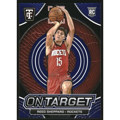 2024-25 Totally Certified On Target Mirror Blue #25 Reed Sheppard