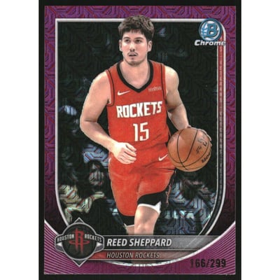 2025-26 Bowman Chrome Fuchsia Mojo Refractors #BCV135 Reed Sheppard