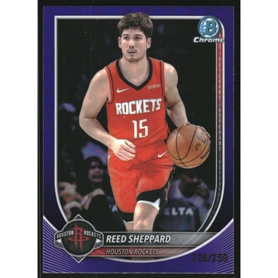 2025-26 Bowman Chrome Purple Refractors #BCV135 Reed Sheppard