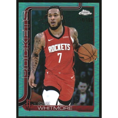 2025-26 Topps Chrome Aqua Refractors #86 Cam Whitmore