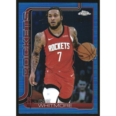 2025-26 Topps Chrome Blue Refractors #86 Cam Whitmore
