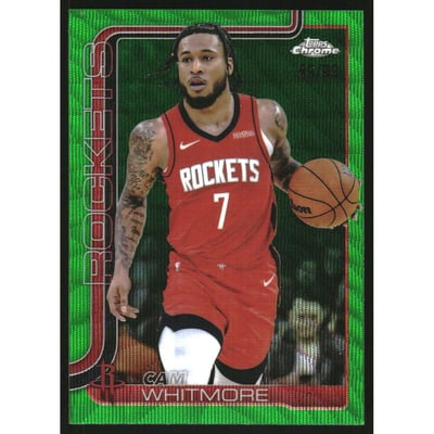 2025-26 Topps Chrome Green Wave Refractors #86 Cam Whitmore