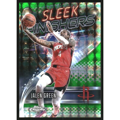 2025-26 Topps Chrome Sleek Finishers Green Geometric Refractors #SF6 Jalen Green