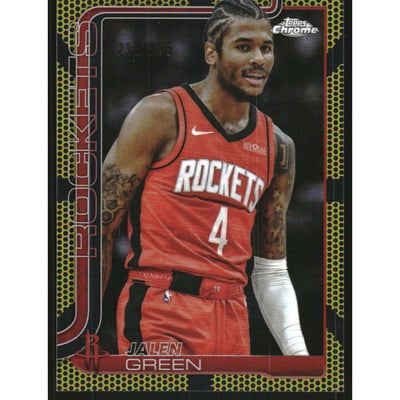 2025-26 Topps Chrome Yellow Basketball Refractors #58 Jalen Green
