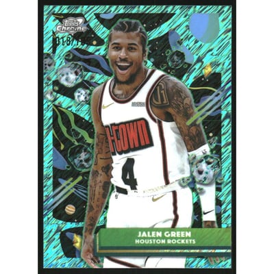 2025-26 Topps Cosmic Chrome Aqua Equinox Refractors #33 Jalen Green