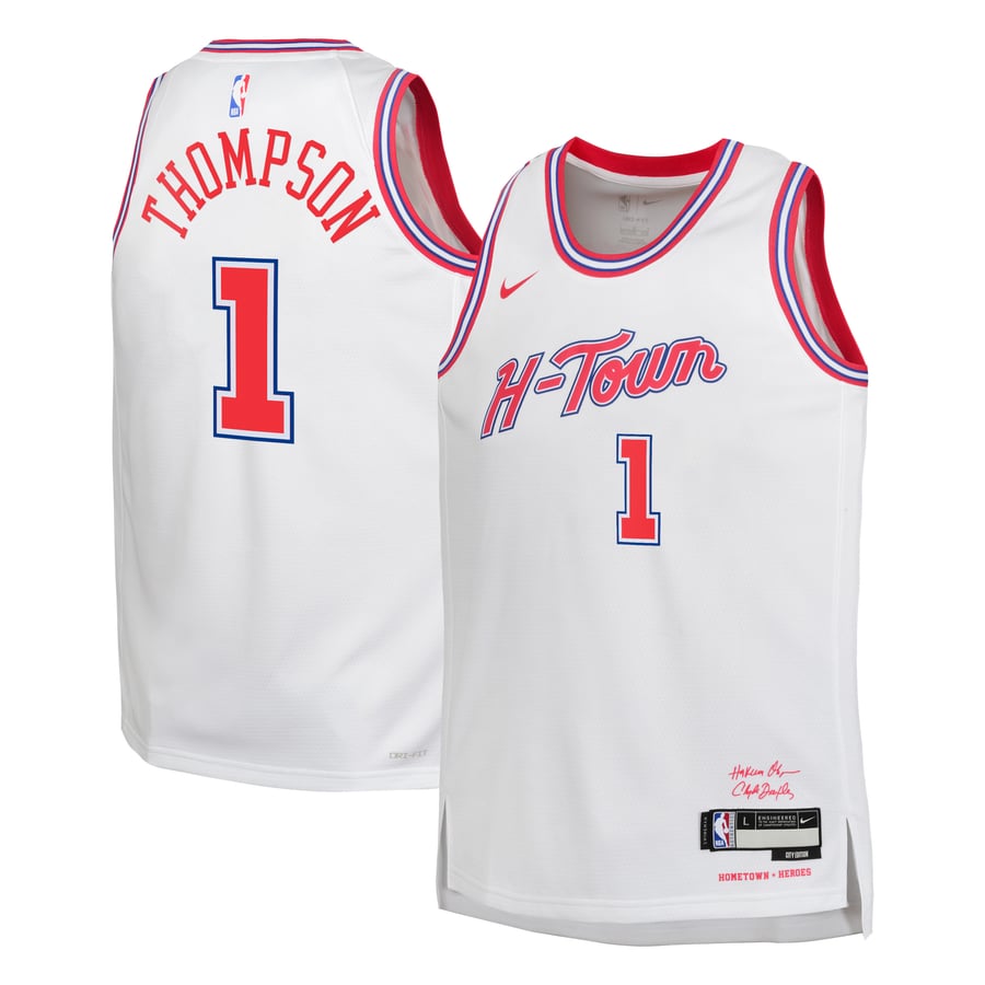 Houston Rockets Thompson Houston Rockets Nike City Edition Swingman Jersey 23 - White - Amen ...