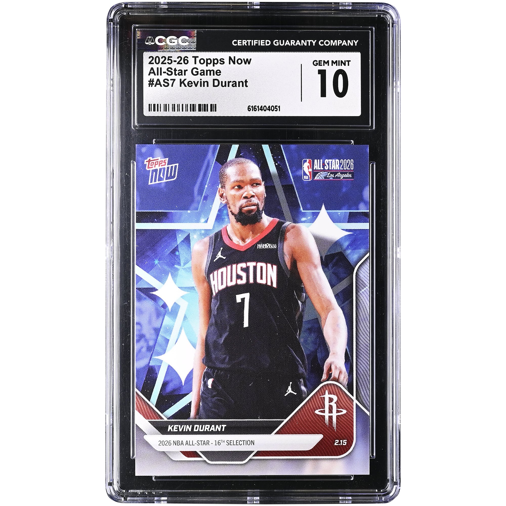 Kevin Durant Houston Rockets 2025-26 Topps Now All-Star Game #AS7 CGC Authenticated Card