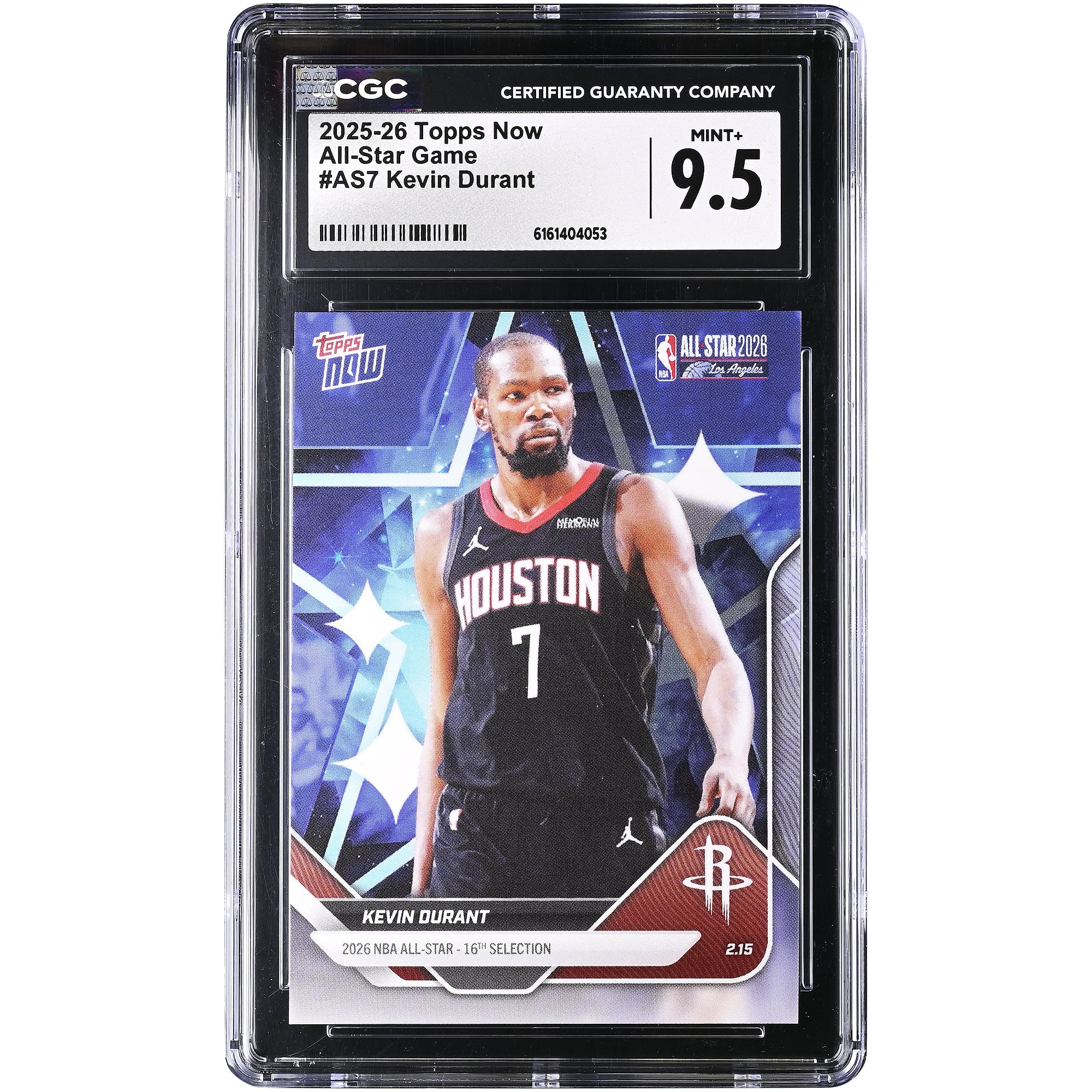 Carte Kevin Durant Houston Rockets 2025-26 Topps Now All-Star Game #AS7 authentifiée CGC 9.5