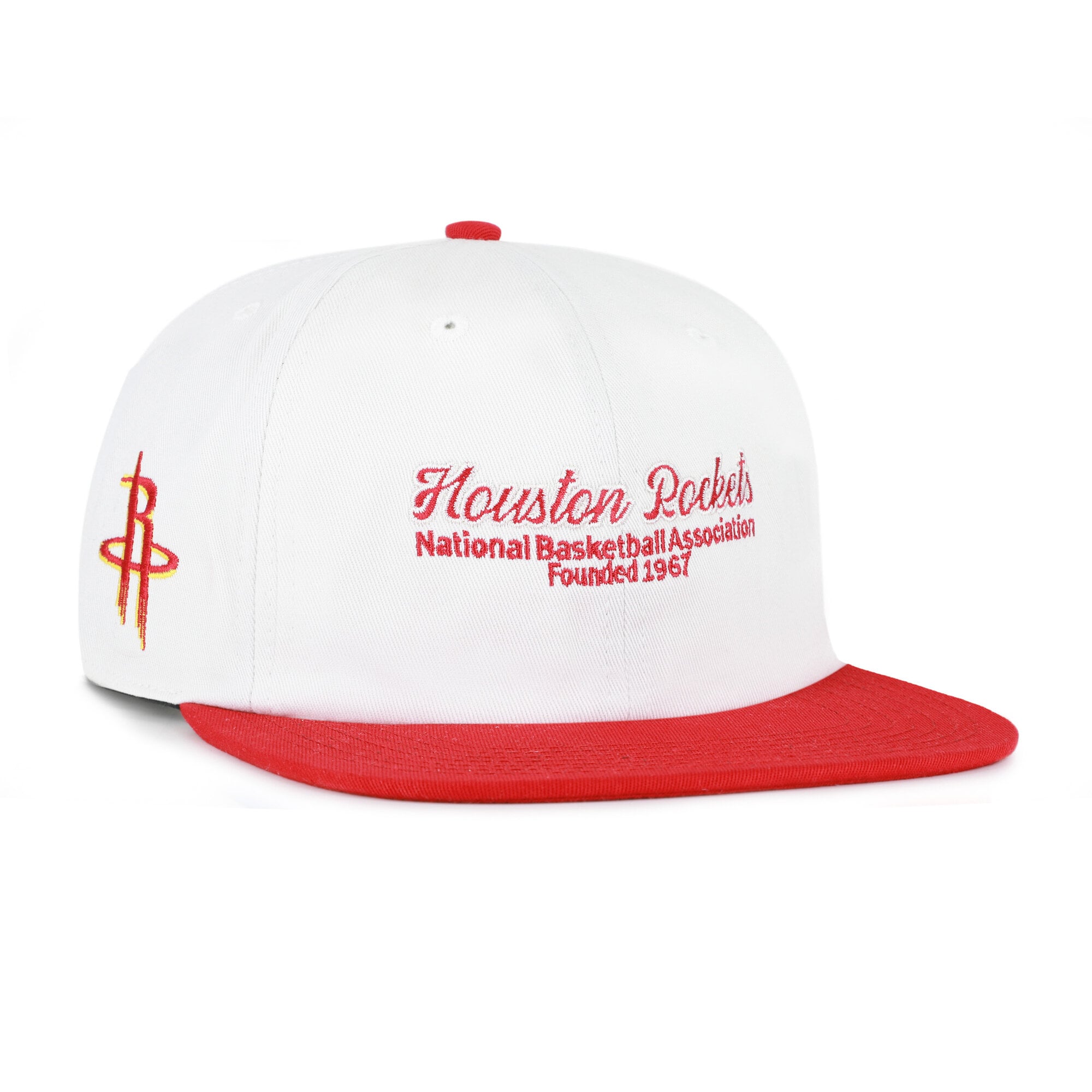 Casquette snapback capitaine Houston Rockets Script Stack crème pour homme, modèle 47