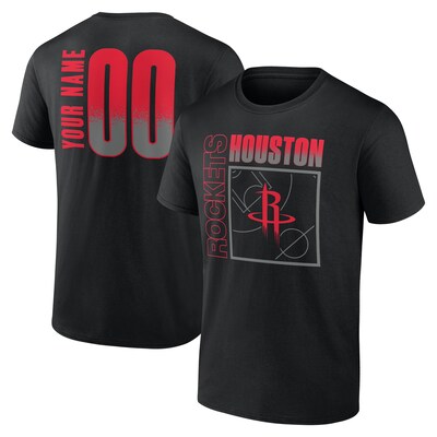 Houston Rockets Big & Tall Home Court Pop Personalized Name & Number T-Shirt - Black