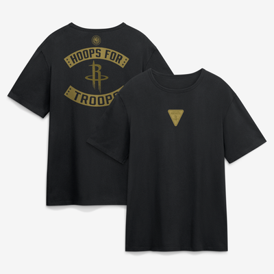 Houston Rockets Hoops For Troops T-Shirt - Black
