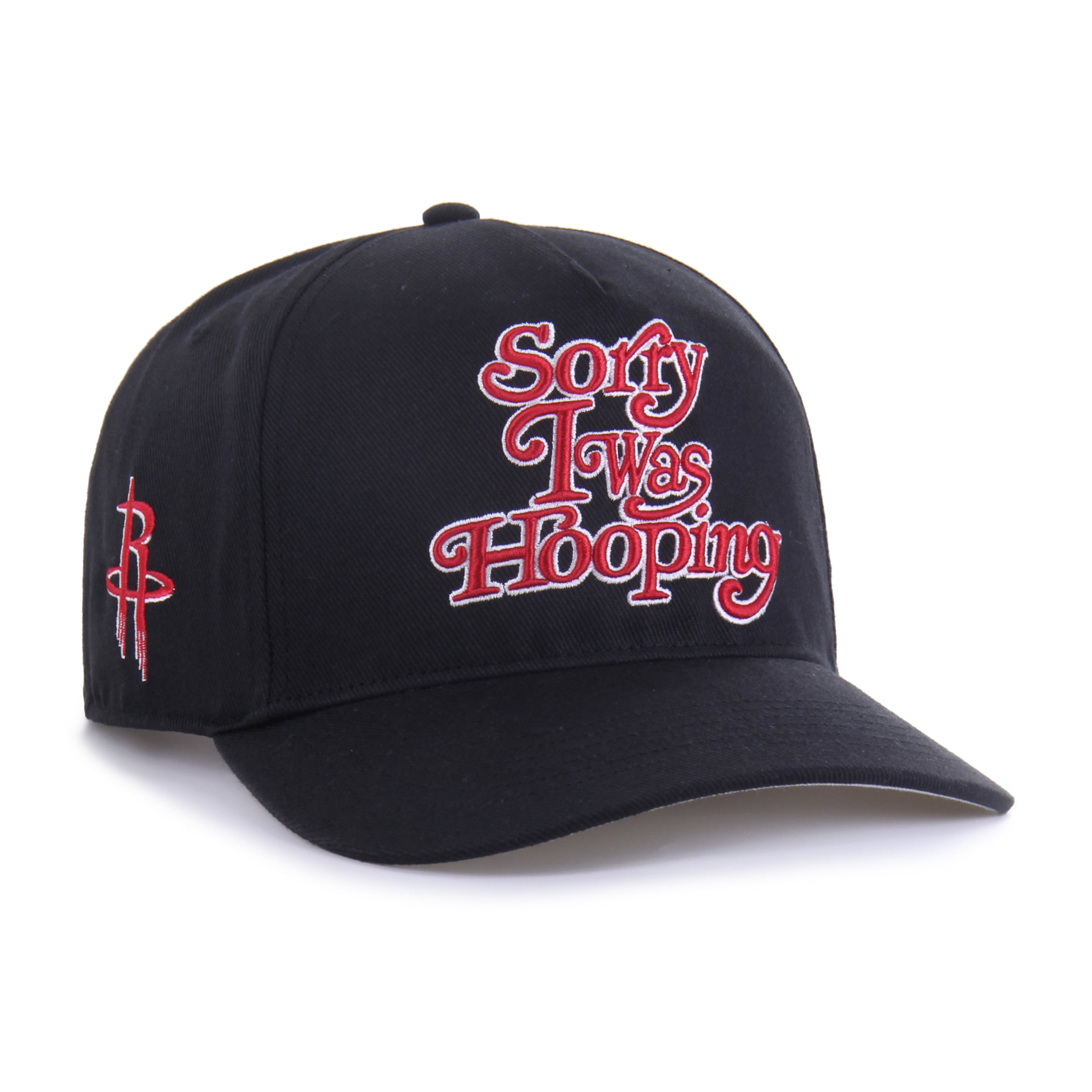 Men's Brand Seen by '47 Black Houston Rockets Sorry I Was Hooping Hitch Adjustable Hat