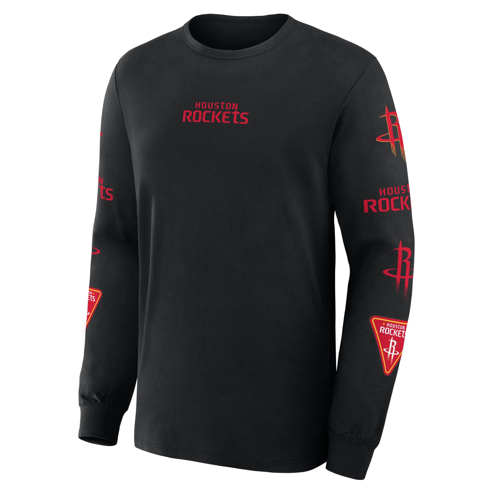 Men's Fanatics  Black Houston Rockets Jump Higher Legacy Long Sleeve T-Shirt