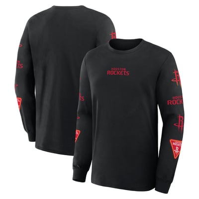  Houston Rockets Fanatics Jump Higher Legacy Long Sleeve T-Shirt - Black