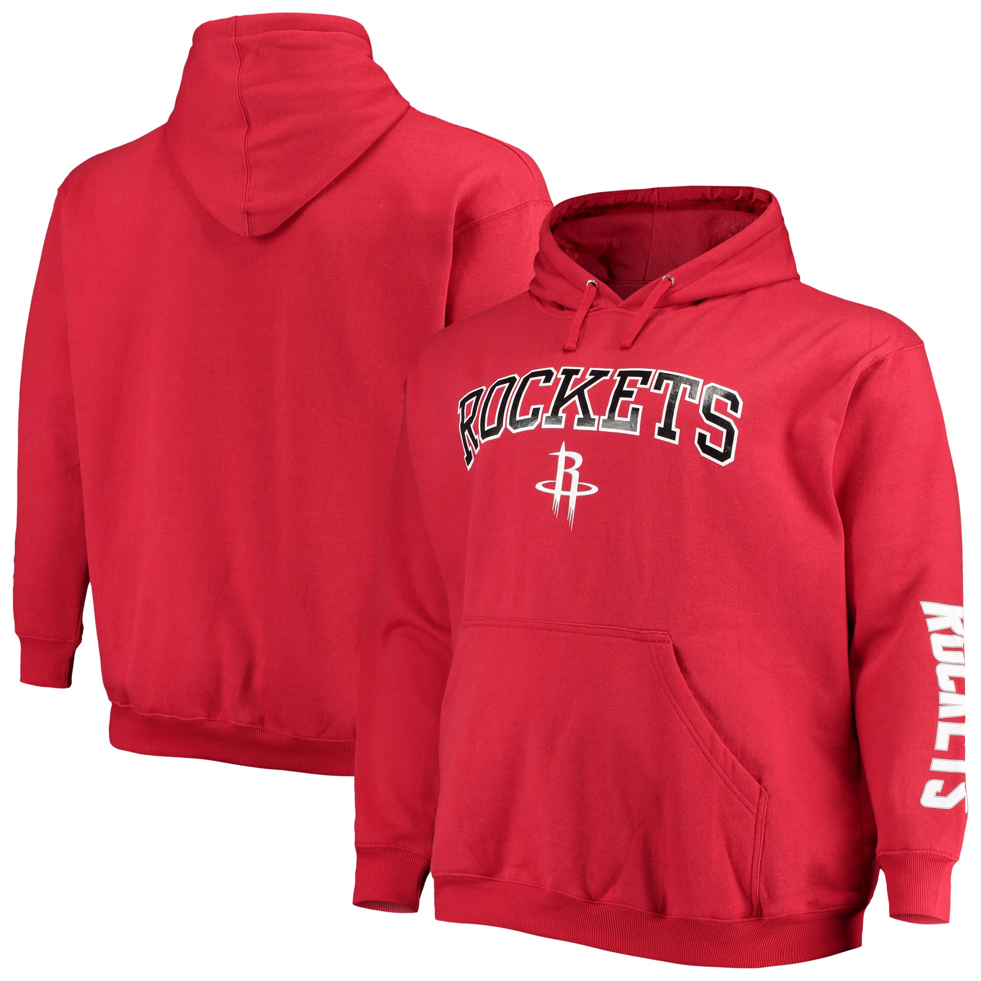 Houston Red Rockets Giant Houston Rockets Team Logo Adidas Houston Rockets Heathered Grey