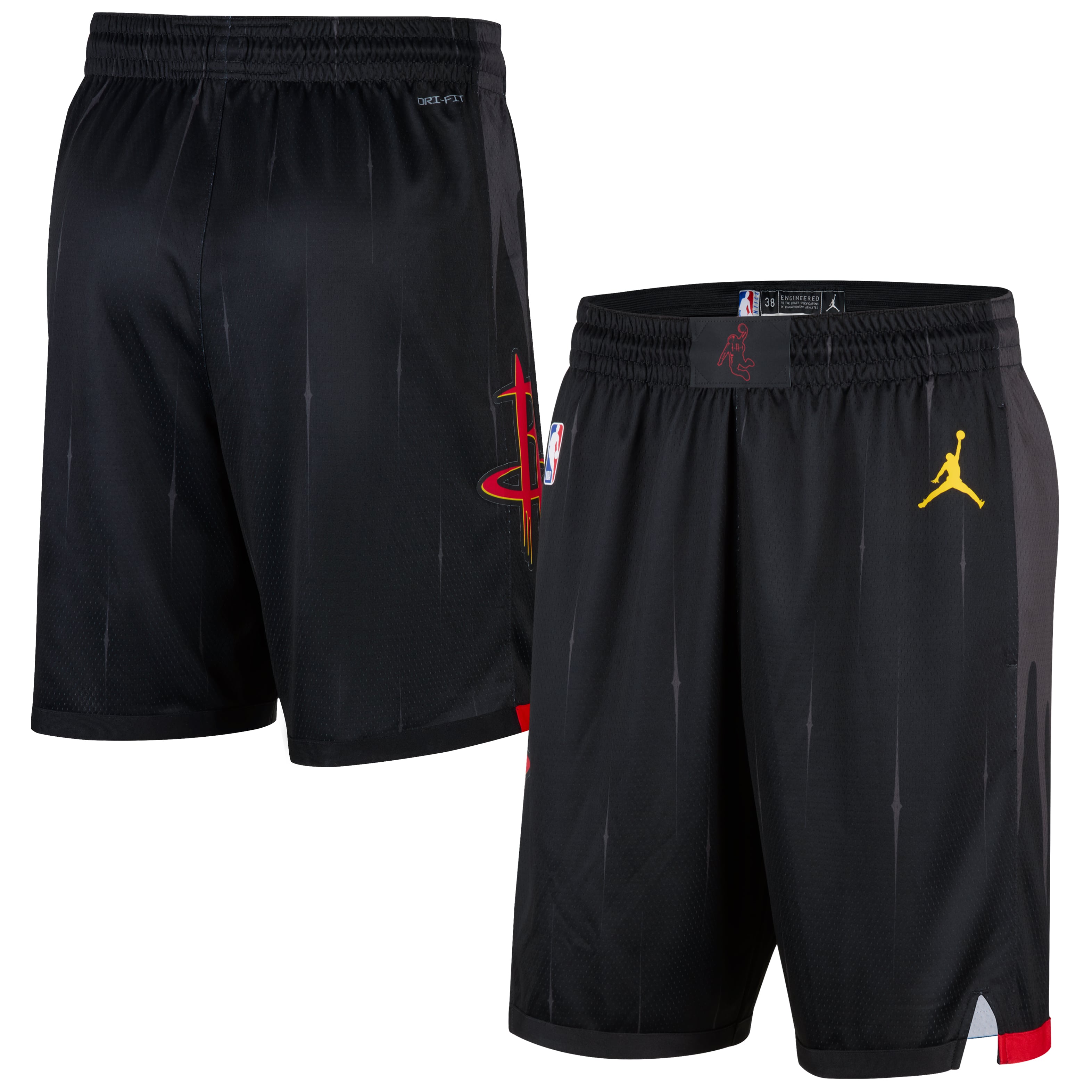Men's Jordan Brand Black Houston Rockets Statement Edition Swingman Shorts