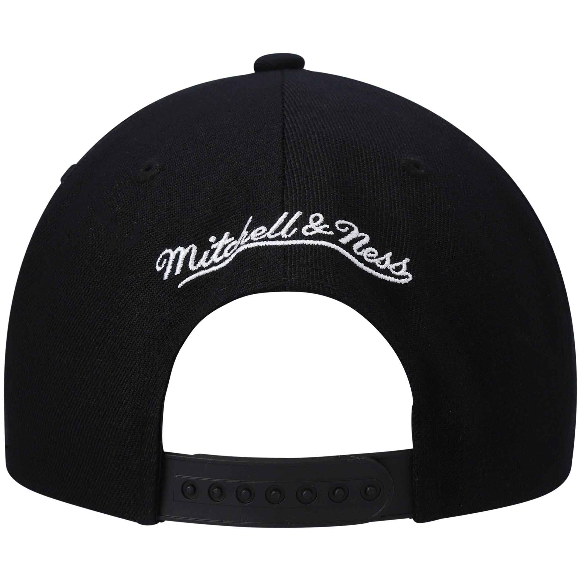 Men's Mitchell & Ness Black Houston Rockets Hardwood Classics Script 2.0 Snapback Hat