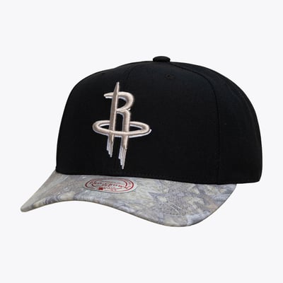  Houston Rockets Mitchell & Ness Midnight Timber Pro Crown Adjustable Hat - Black/Camo