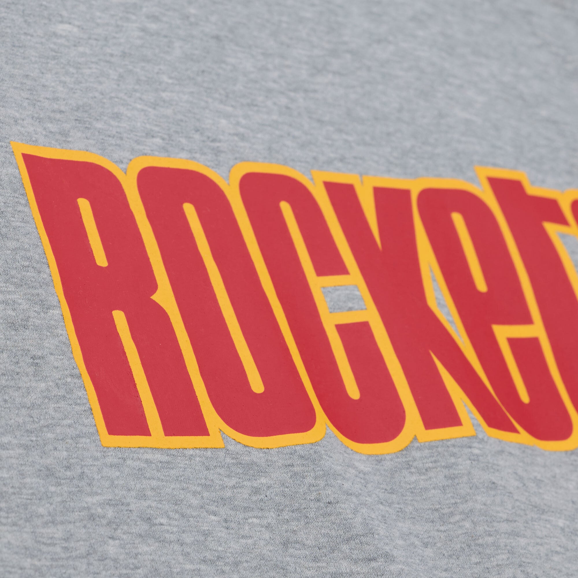 Men's Mitchell & Ness Heather Gray Houston Rockets Walk-Off Fleece Sweatshirt