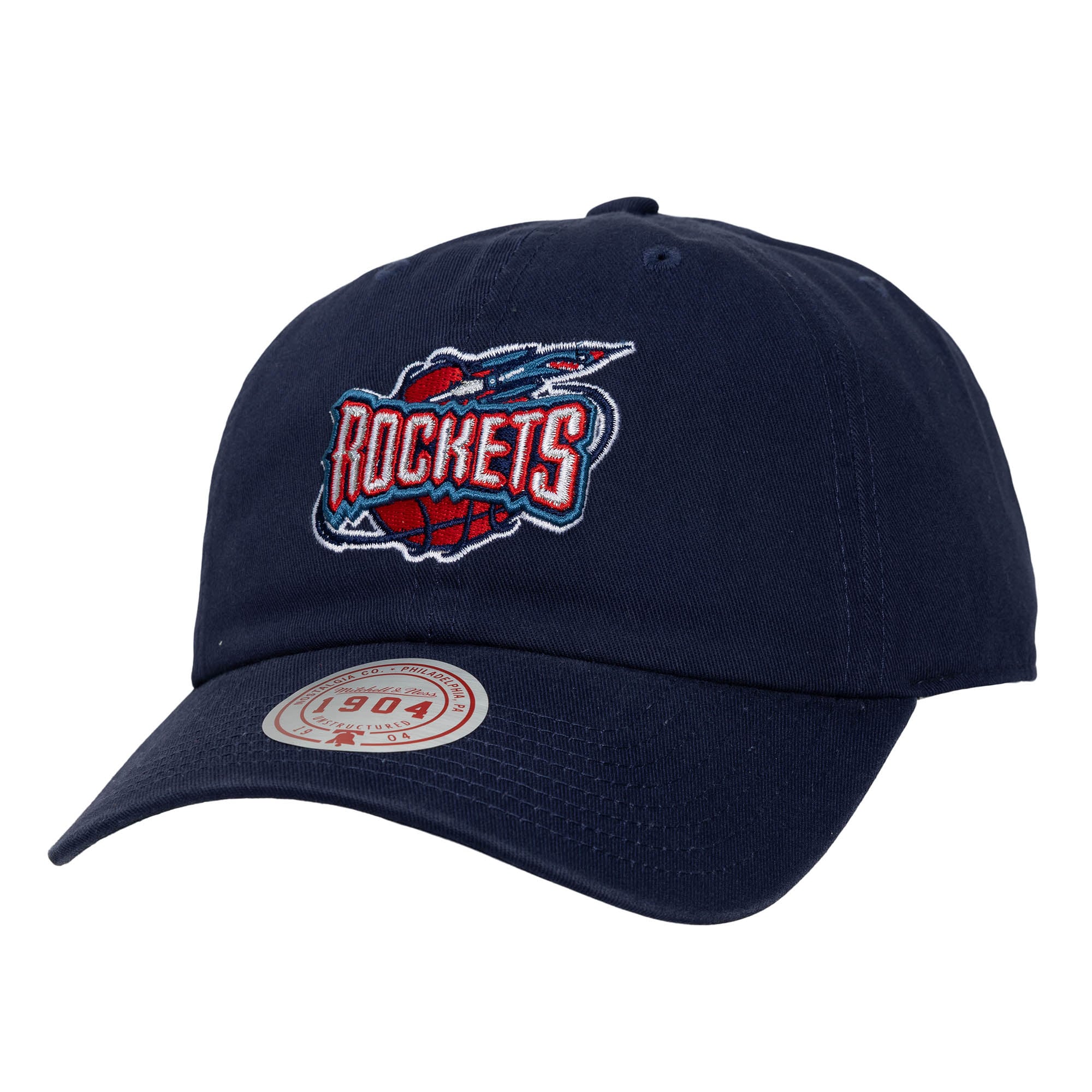 Men's Houston Rockets Mitchell & Ness Navy Hardwood Classics 1904 Adjustable Hat