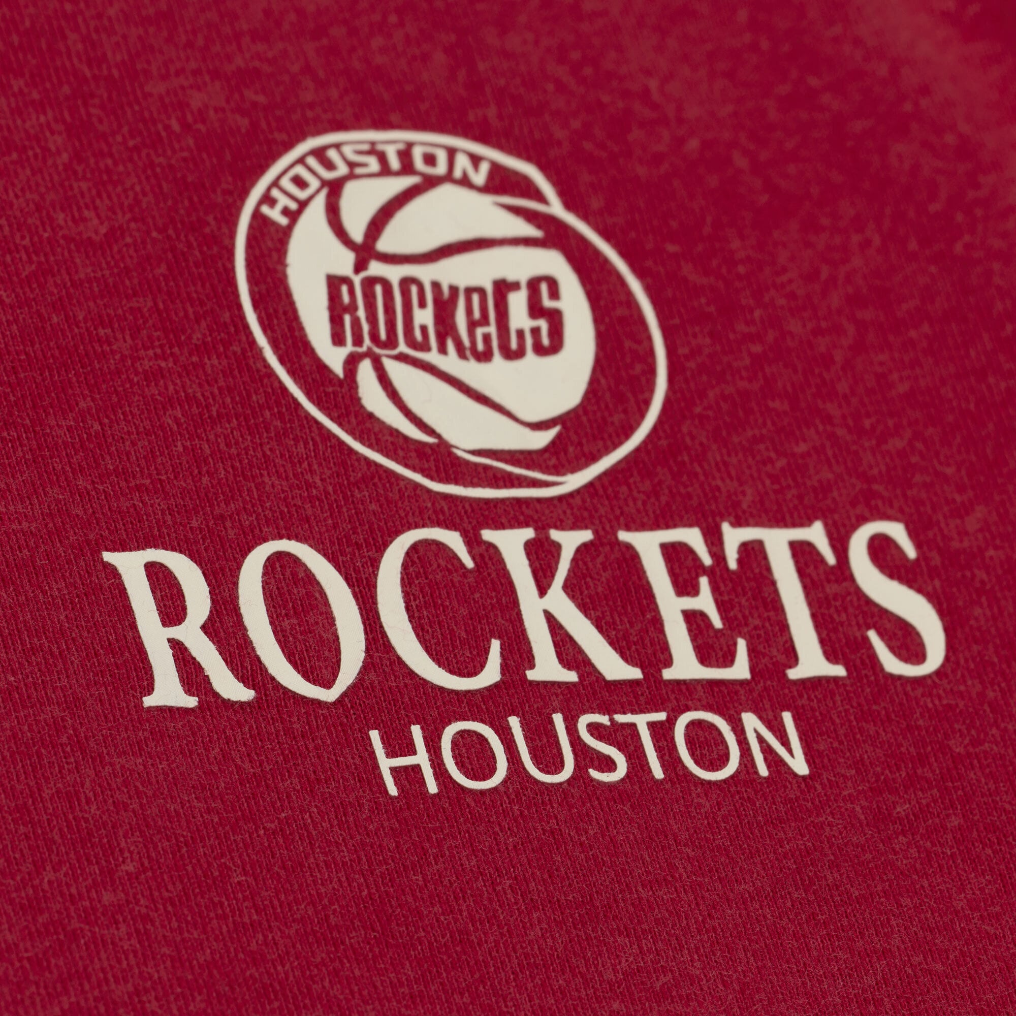 T-shirt Mitchell & Ness rouge Houston Rockets Core Essentials pour homme