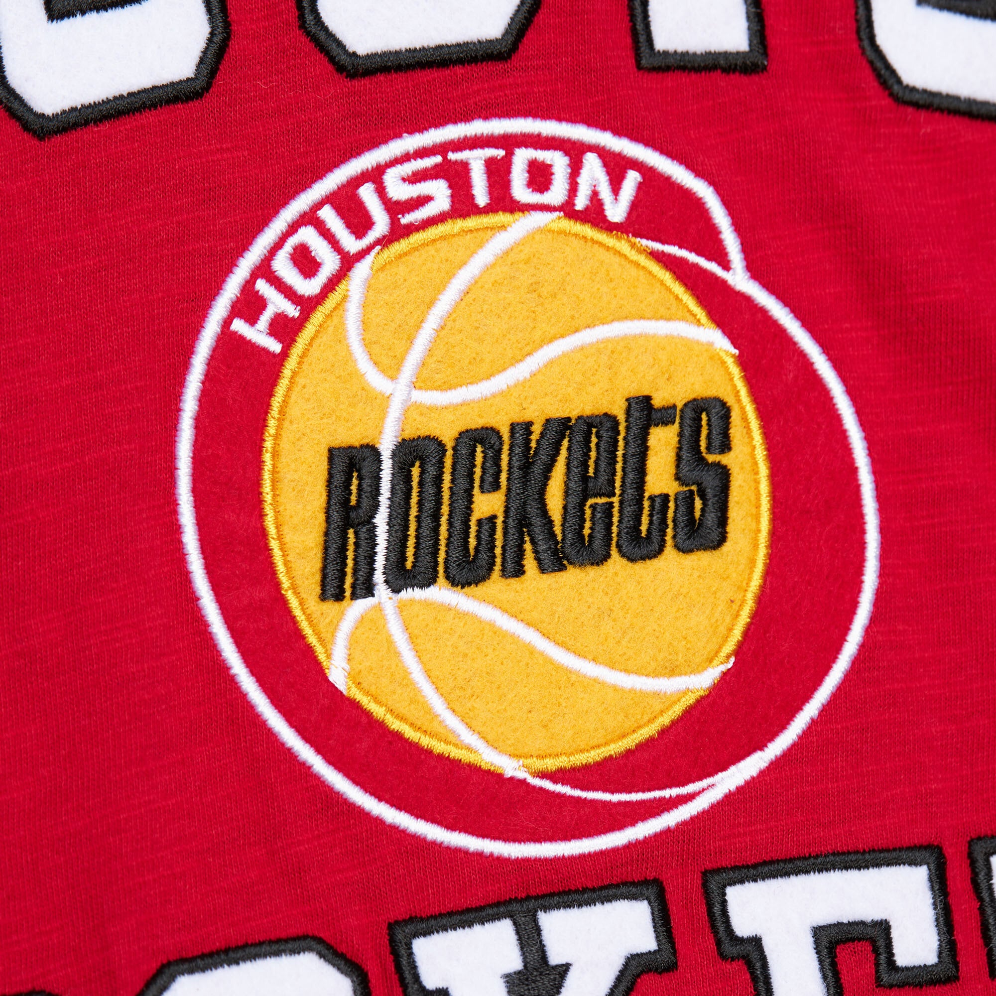 T-shirt Mitchell & Ness rouge Houston Rockets Hardwood Classics Legendary Slub pour homme