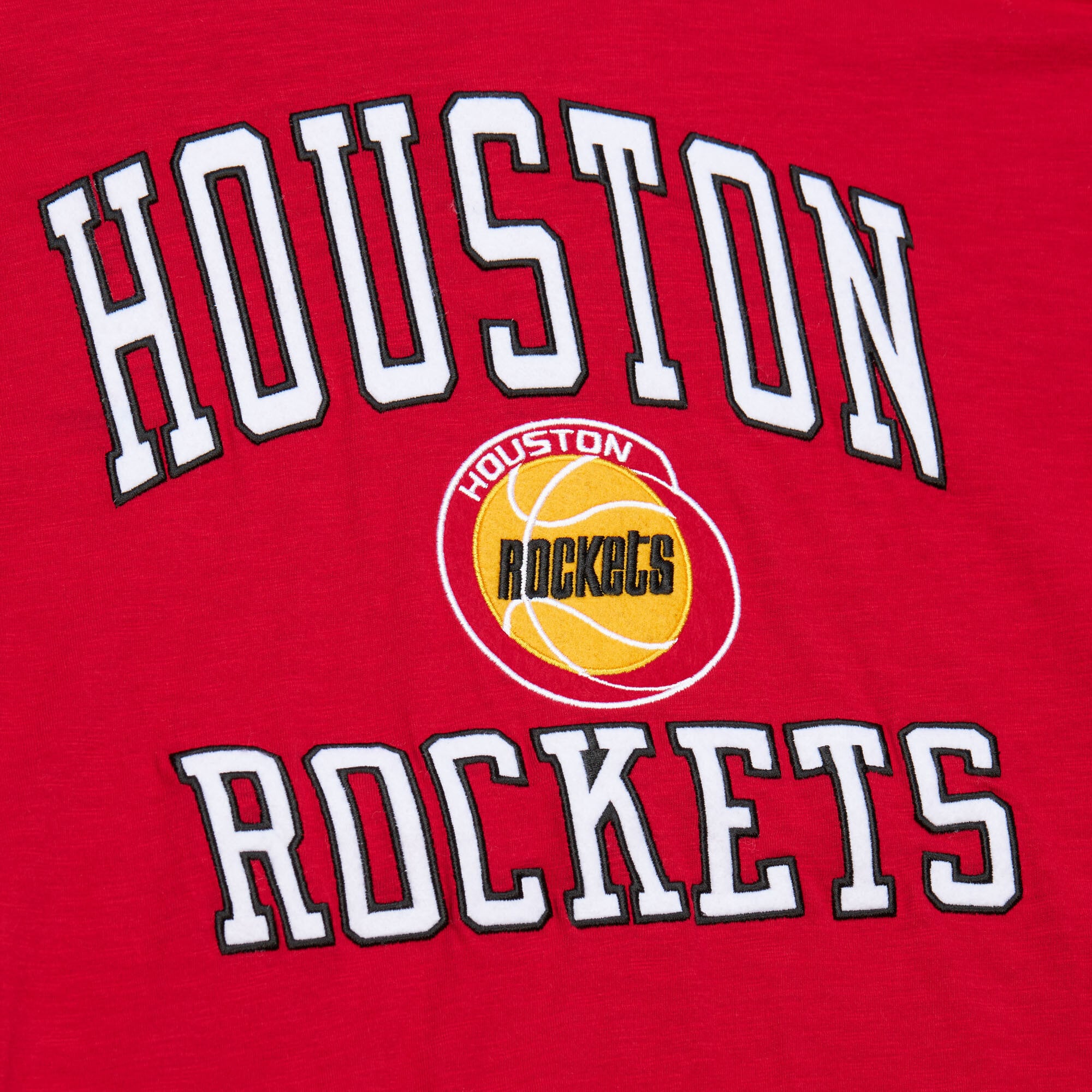 T-shirt Mitchell & Ness rouge Houston Rockets Hardwood Classics Legendary Slub pour homme