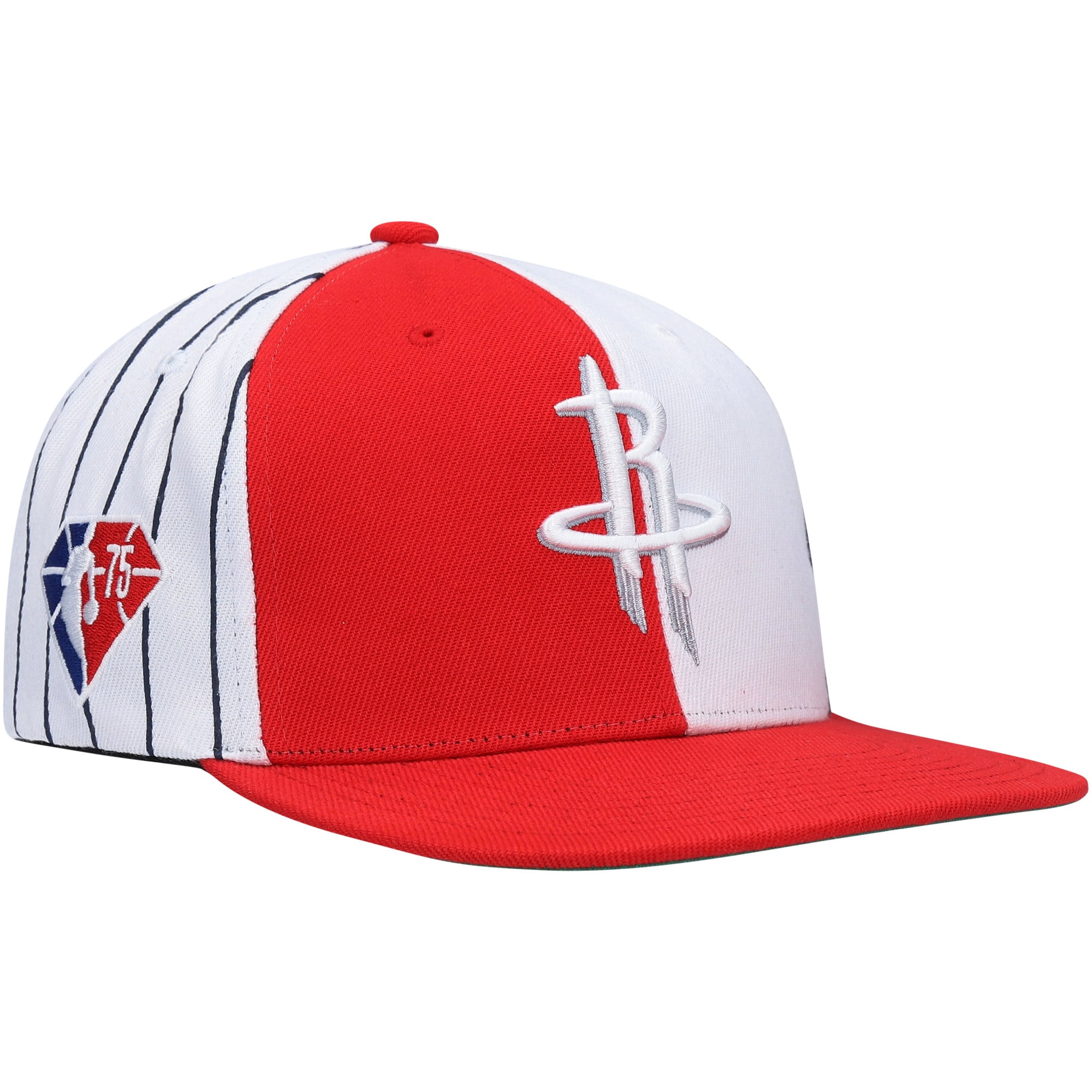 Men's Houston Rockets Mitchell & Ness Red NBA 75th Anniversary What The? Snapback Hat