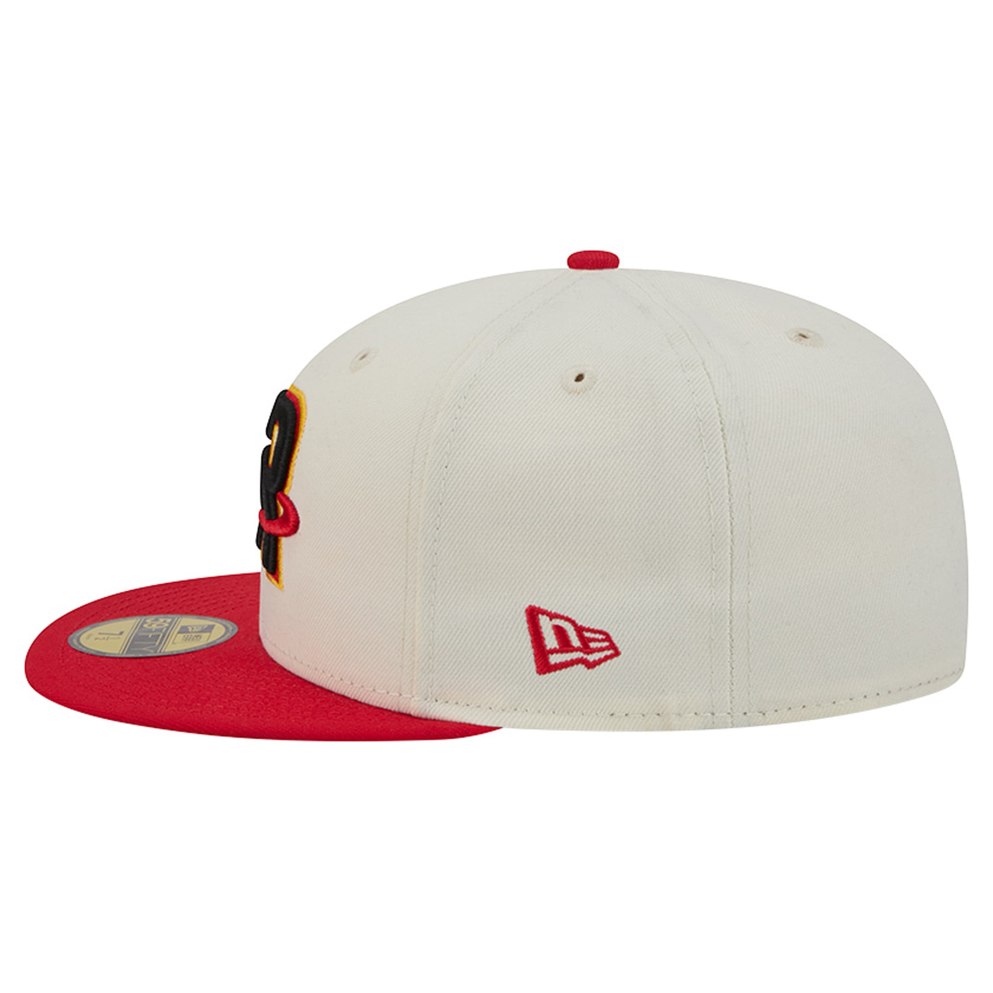 Casquette ajustée New Era Deceptor 59FIFTY crème/rouge pour homme