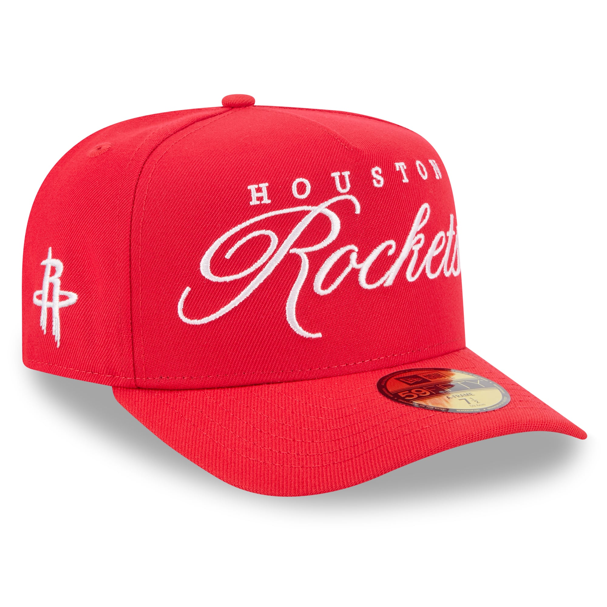 Men's Houston Rockets New Era Red 2025 NBA Draft A-Frame 59FIFTY Fitted Hat