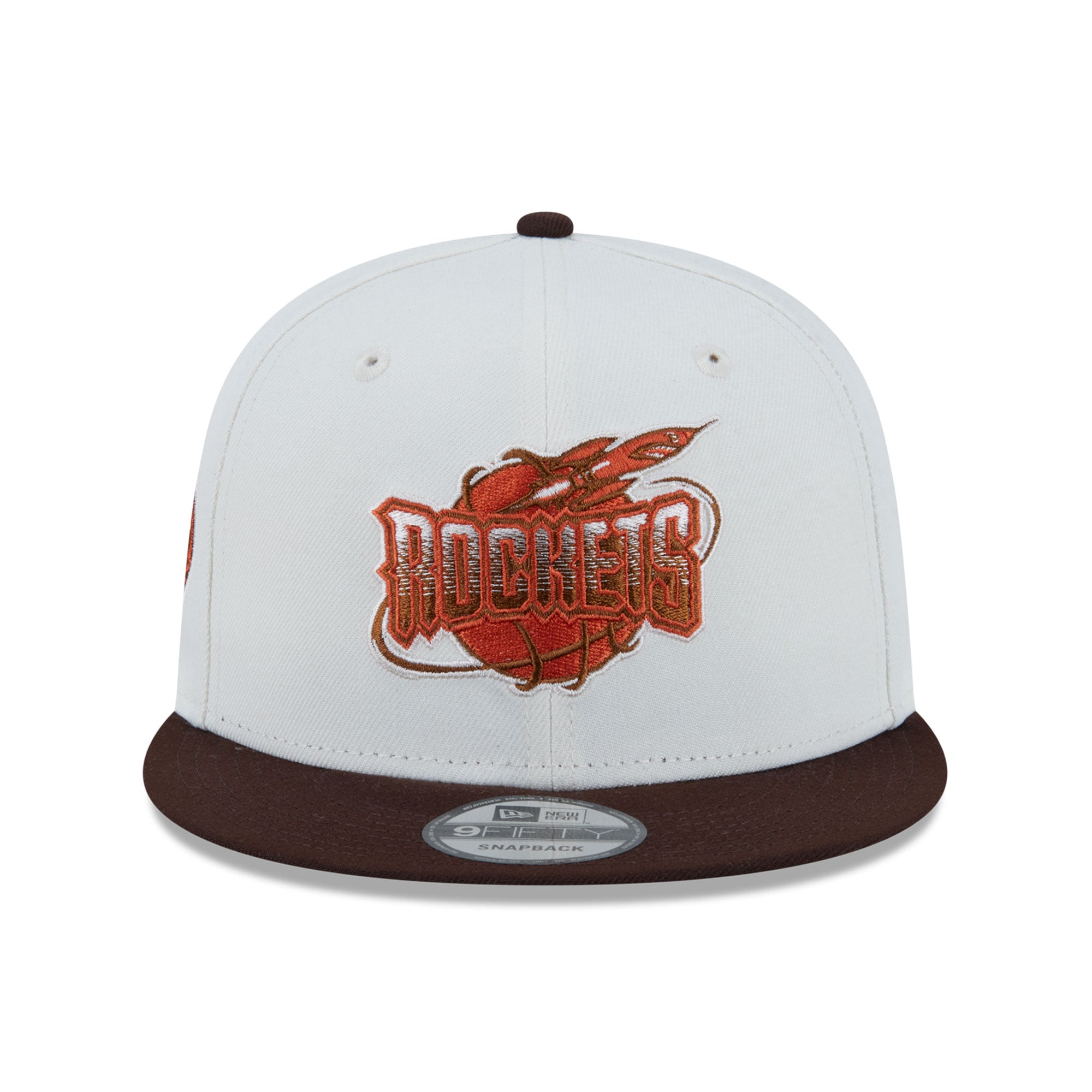 Casquette snapback New Era 9FIFTY blanche pour homme, Houston Rockets, motif citrouille épicée