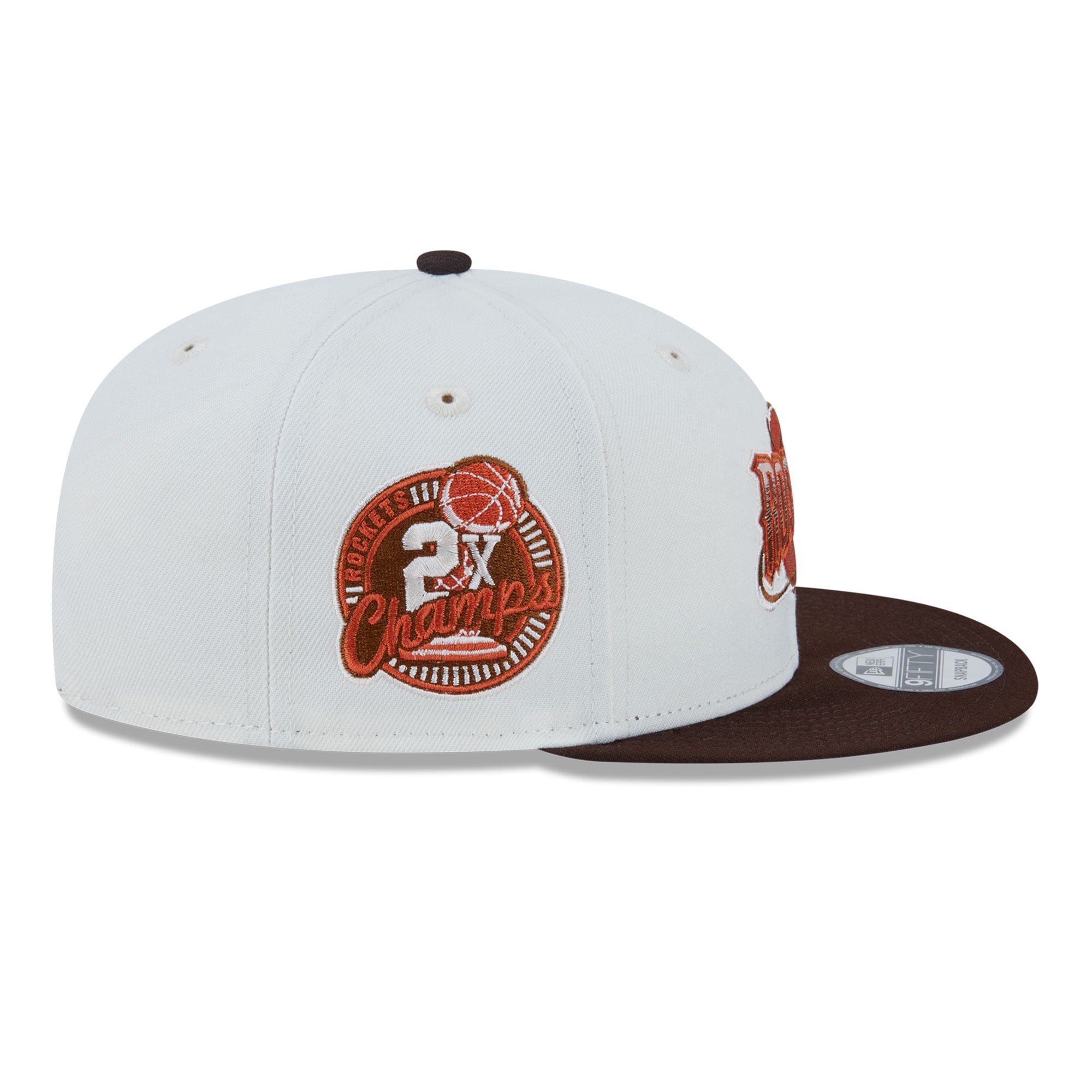 Casquette snapback New Era 9FIFTY blanche pour homme, Houston Rockets, motif citrouille épicée