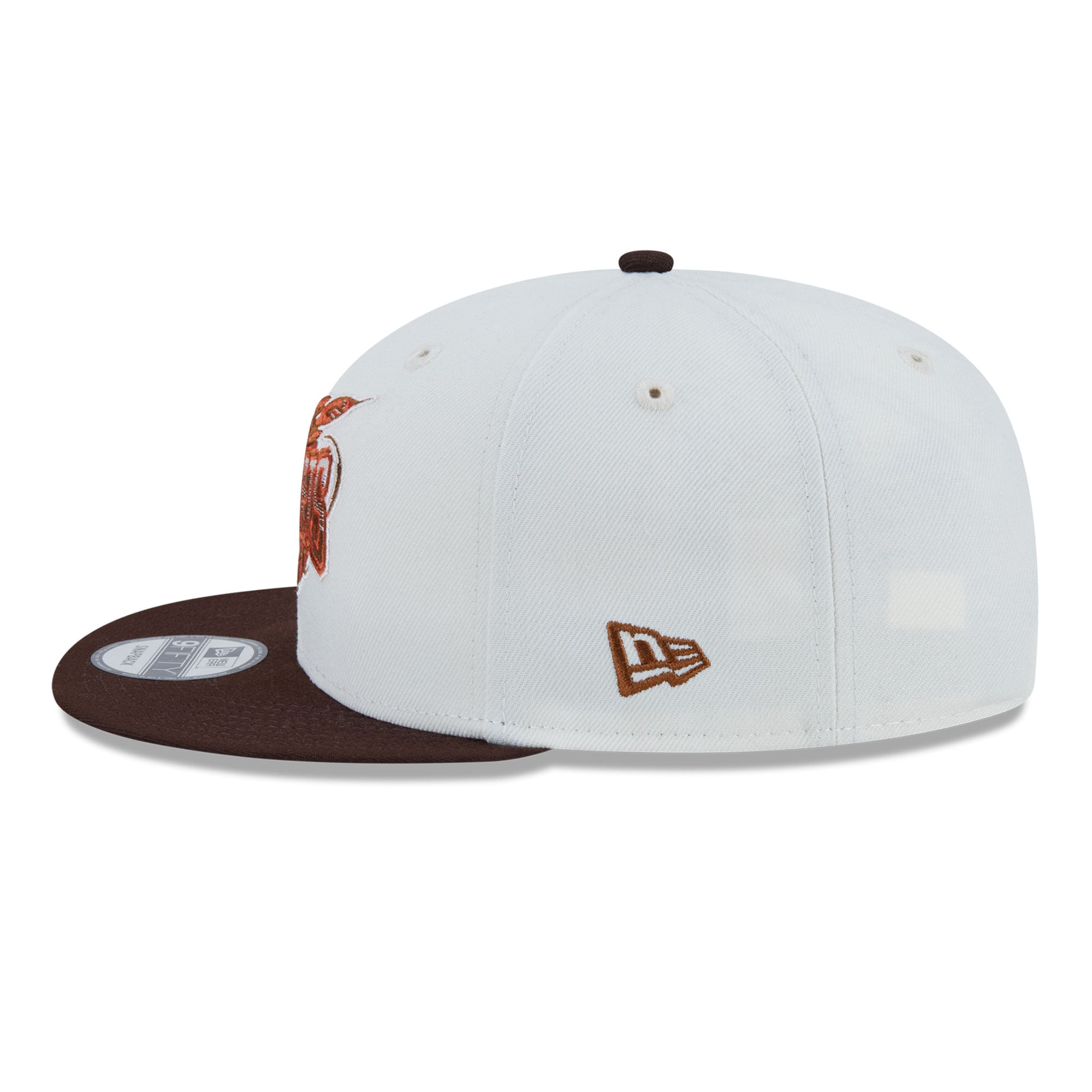 Casquette snapback New Era 9FIFTY blanche pour homme, Houston Rockets, motif citrouille épicée