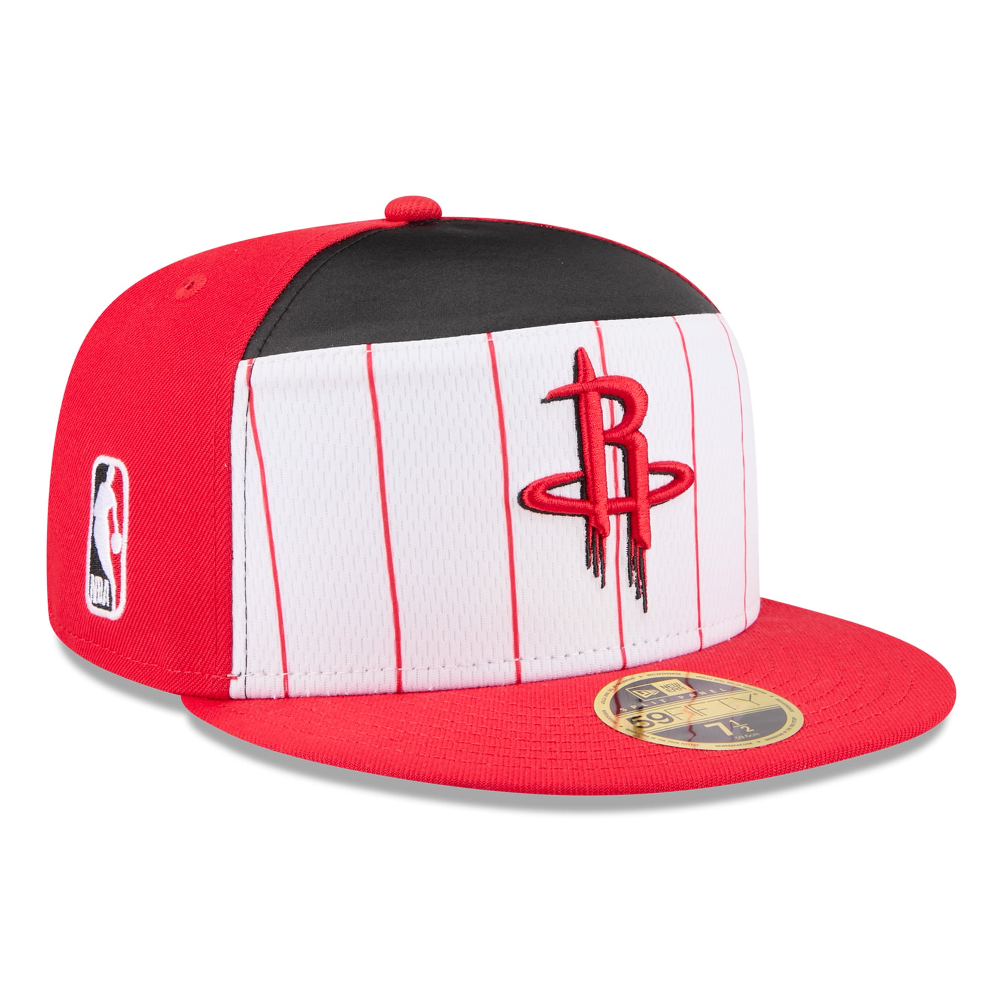 Men's Houston Rockets New Era White/Red 2025 NBA Tip Off Split Panel 59FIFTY Fitted Hat
