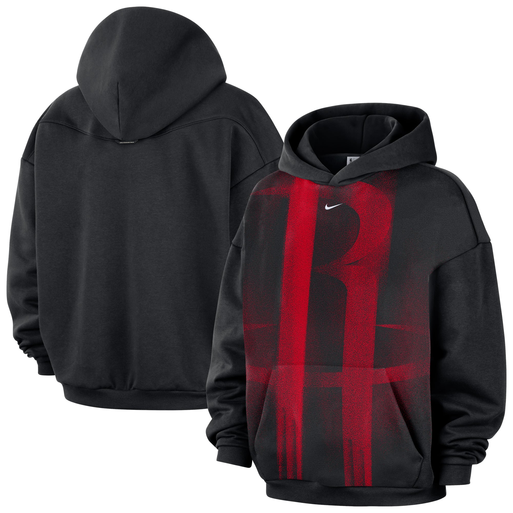 Sweat à capuche Nike Houston Rockets 2026 Standard Issue Practice Icon Fleece noir pour homme