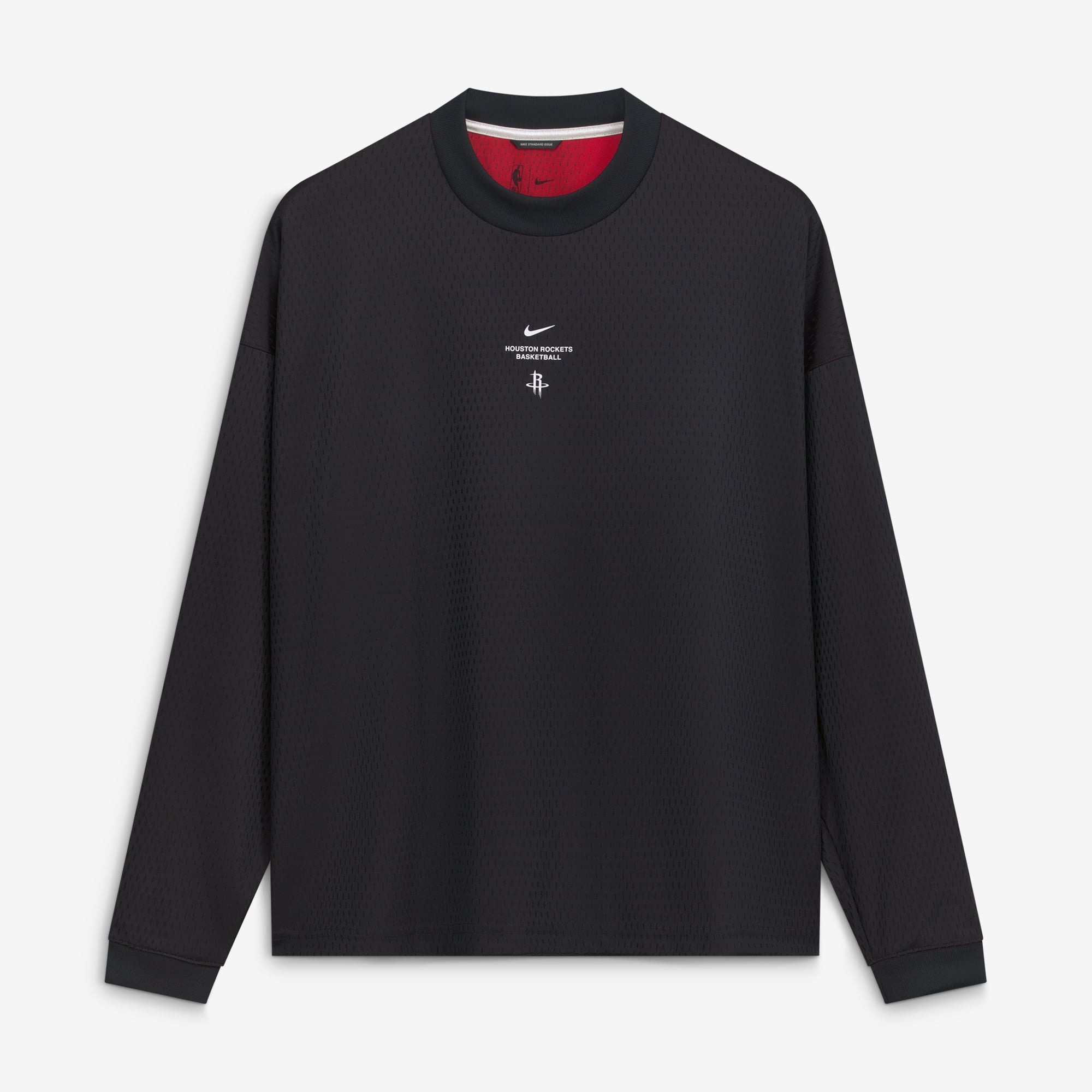 T-shirt à manches longues Nike noir Houston Rockets 2026 Standard Issue pour homme