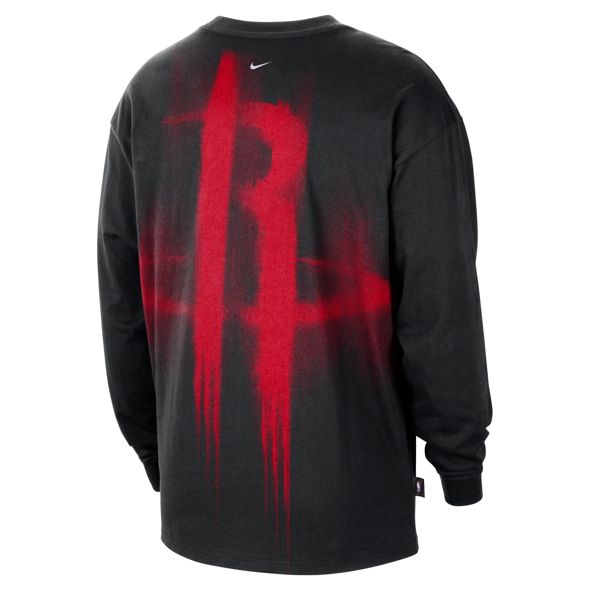 T-shirt à manches longues Nike noir Houston Rockets 2026 Standard Issue pour homme