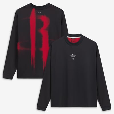 Houston Rockets Nike 2026 Standard Issue Pre-Game Performance Long Sleeve T-Shirt - Black