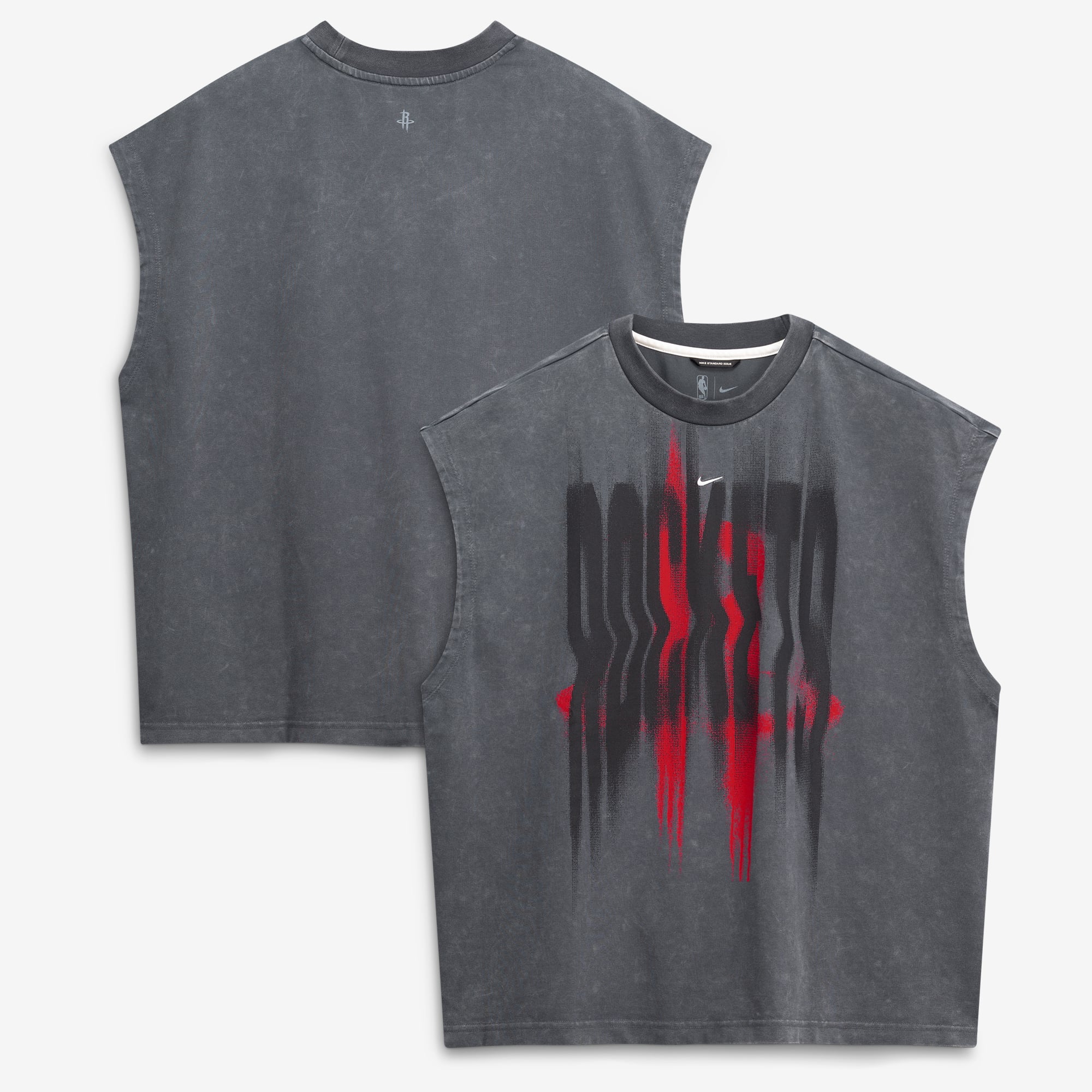 Débardeur d'avant-match Nike anthracite Houston Rockets 2026 Standard Issue pour homme