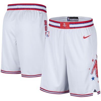  Houston Rockets Nike City Edition Swingman Shorts - White