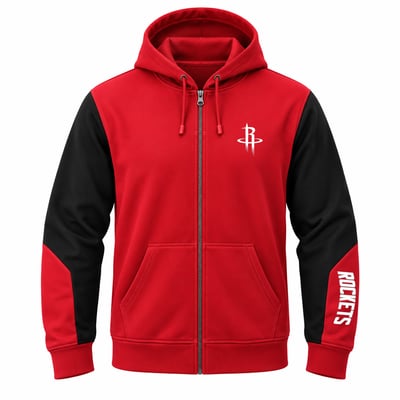  Houston Rockets Profile Big & Tall Full-Zip Fleece Hoodie - Red