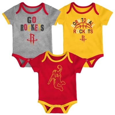 Houston Rockets Outerstuff Newborn & Infant Born To Ball 3-Pack Bodysuit Set