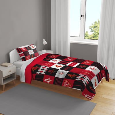 Houston Rockets Pegasus Patchwork Plaid Two-Piece Twin/Twin XL Bed in a Bag Set