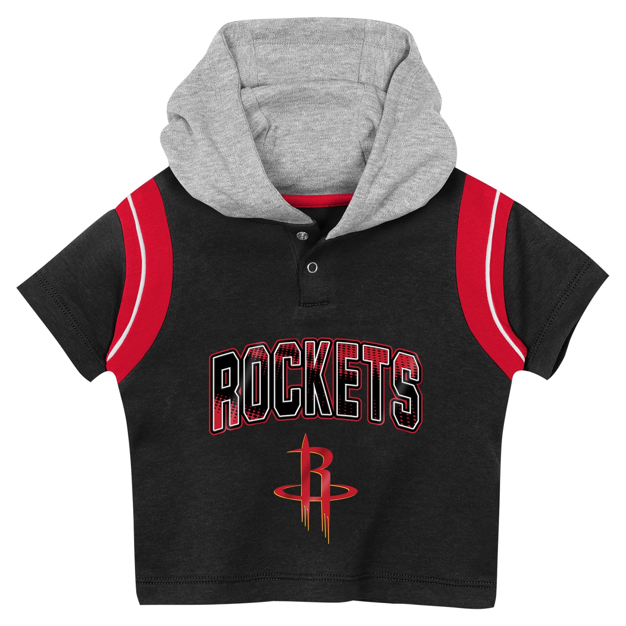 Preschool Outerstuff Black Houston Rockets Get Back Short Sleeve Hoodie & Shorts Two-Pack Set