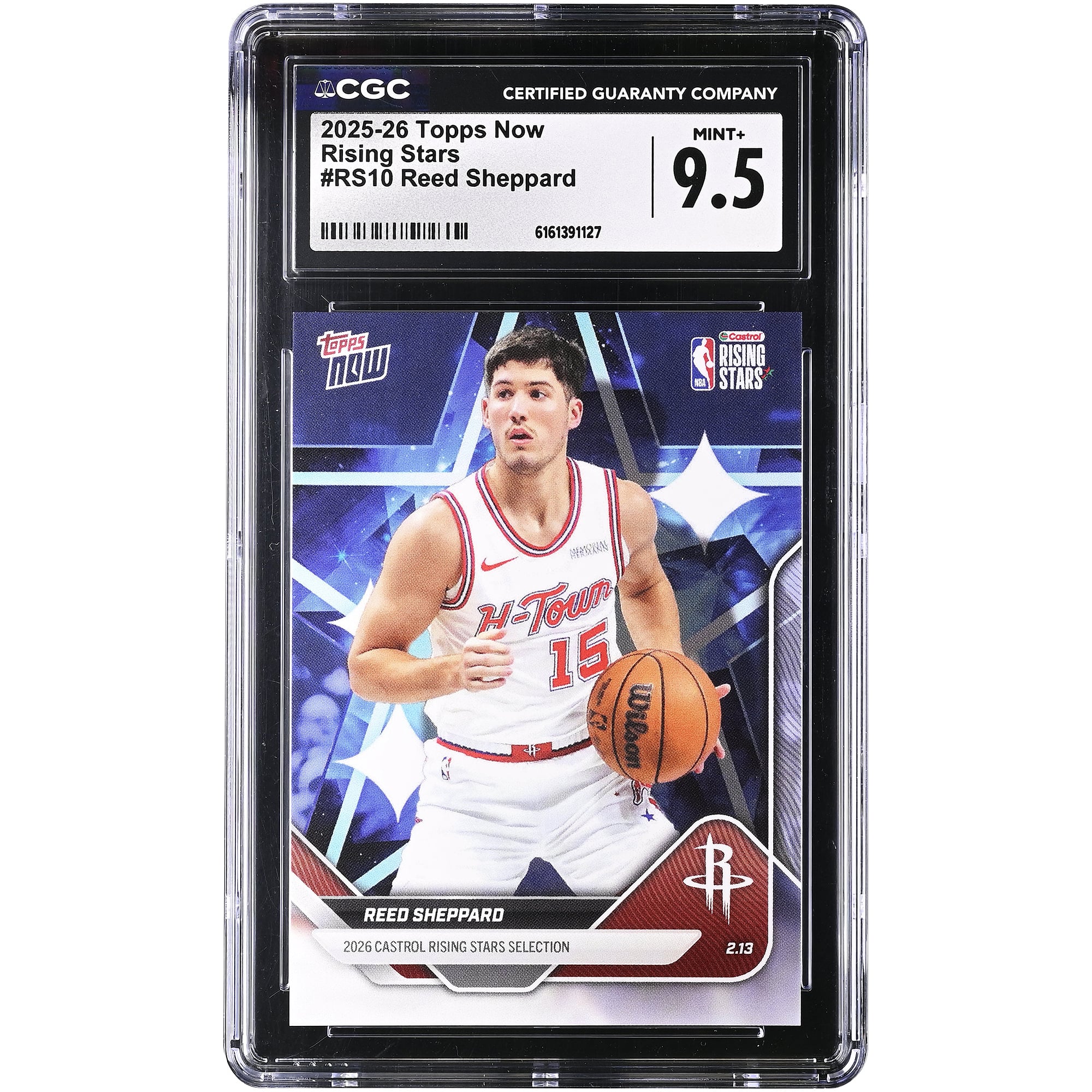 Reed Sheppard Houston Rockets 2025-26 Topps Now Rising Stars #RS10 CGC Authenticated Card