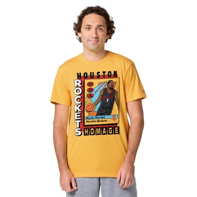 Kevin Durant Houston Rockets Homage Unisex Trading Card Tri-Blend T-Shirt - Gold
