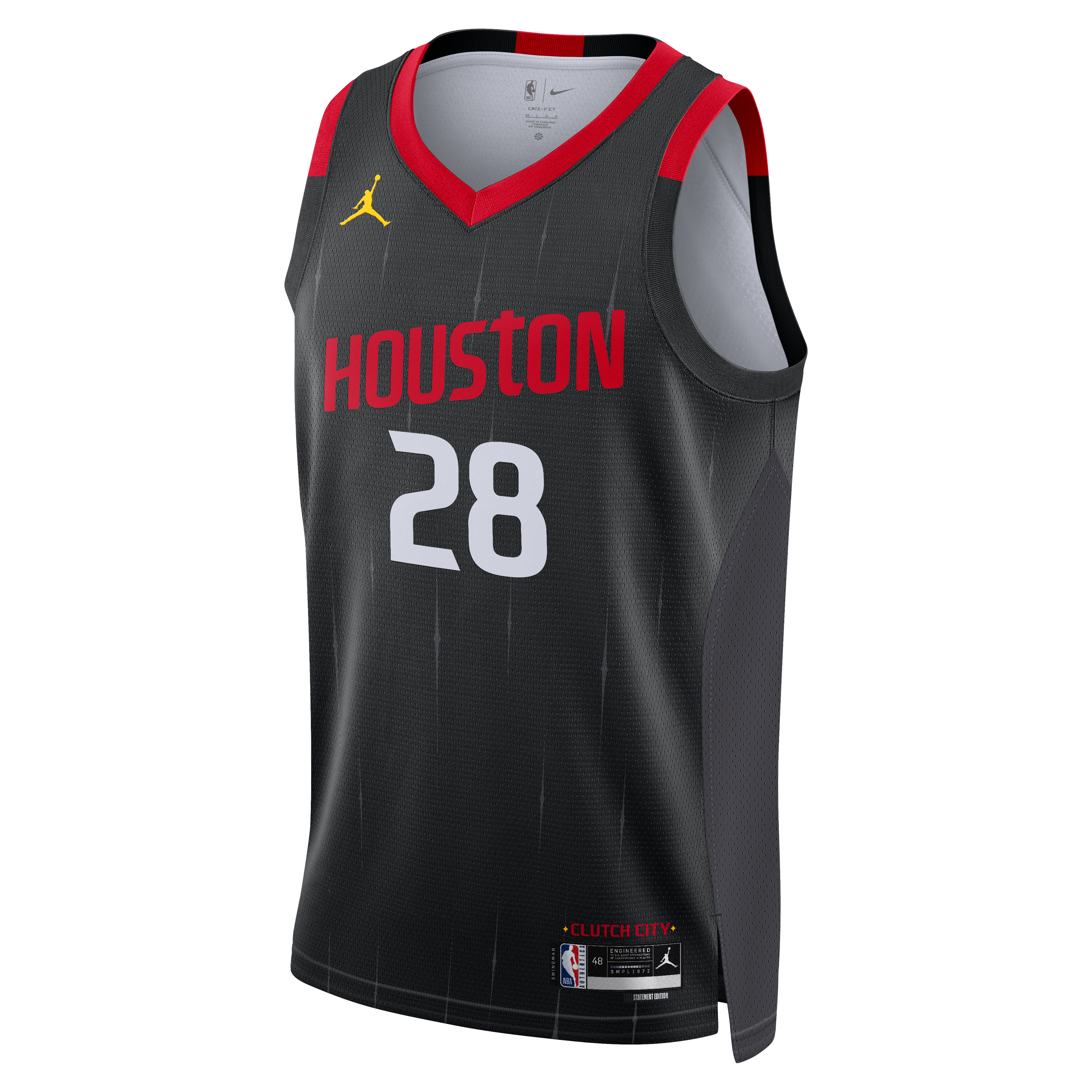 Maillot Swingman unisexe Jordan Brand Alperen Şengün noir Houston Rockets - Édition Statement
