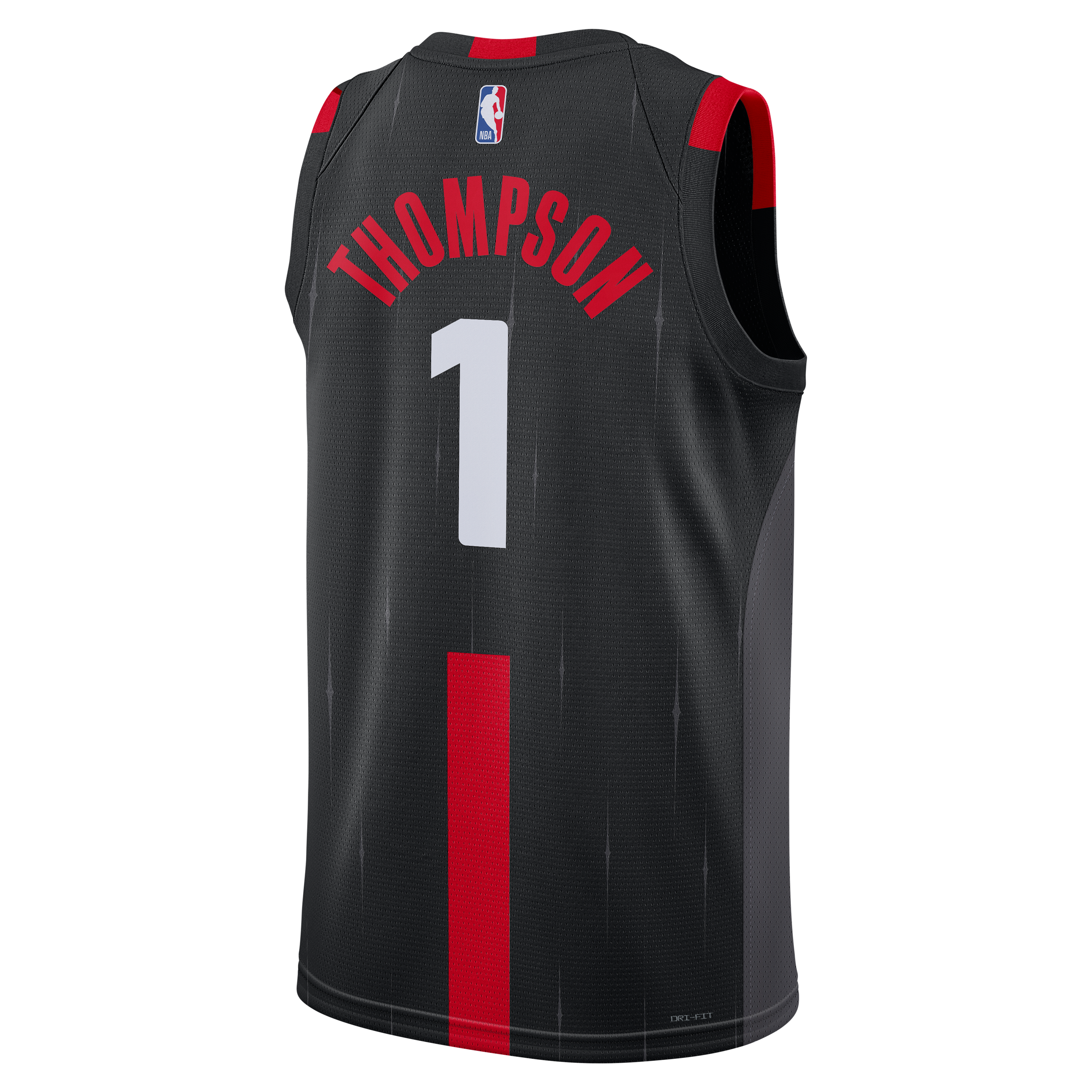 Maillot Swingman unisexe Jordan Brand Amen Thompson noir Houston Rockets - Édition Statement